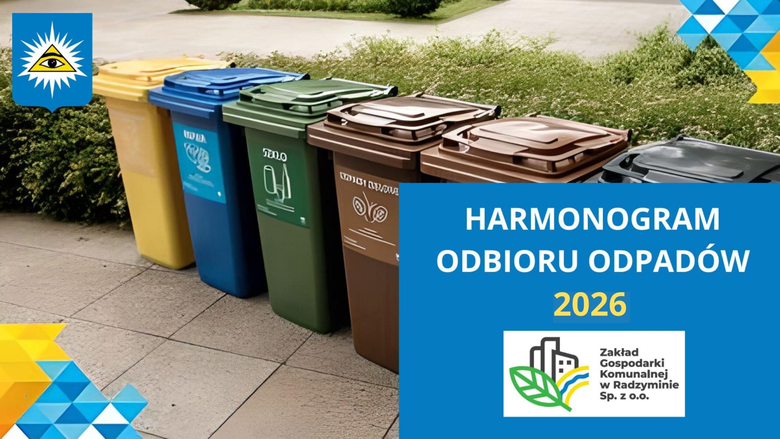 Harmonogram odbioru odpadów na I kwartał 2026 r.